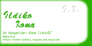 ildiko koma business card
